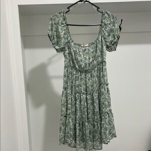 Floral Green Dress